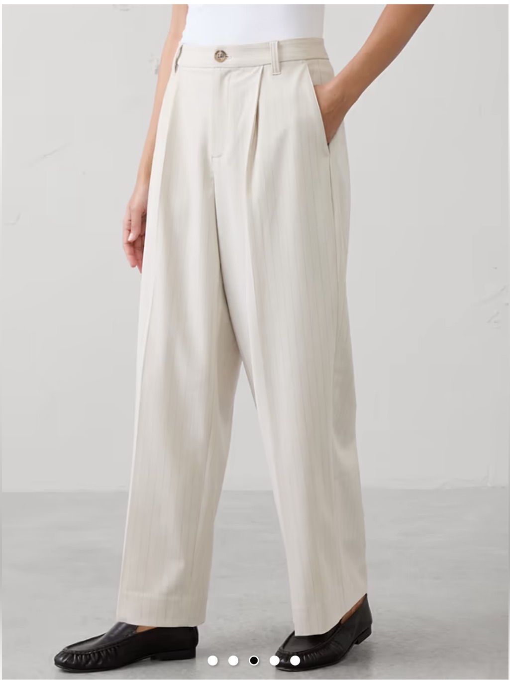 Banana Republic - Pleated Highrise Straight Trouser - Size 0p